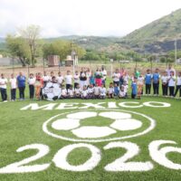 Inauguran en Apatzingán nueva cancha del Mundial Social 2026.